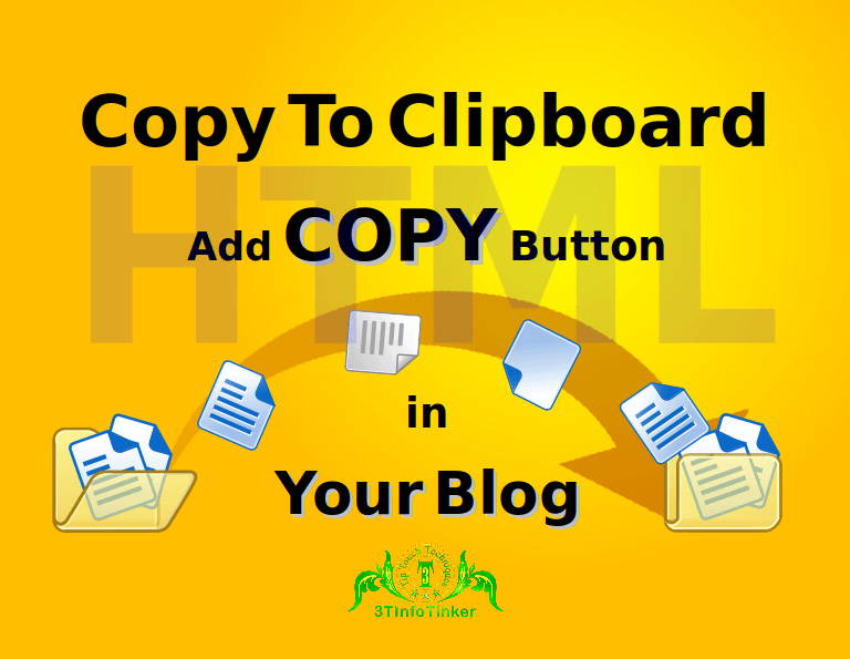 Copy To Clip Board Add COPY Button in Your Blog.